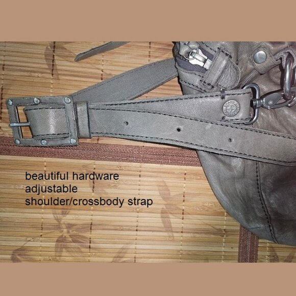 Lucky Brand Messenger Gray Italian Leather, handbag, shoulder, crossbody bag - Picture 12 of 14